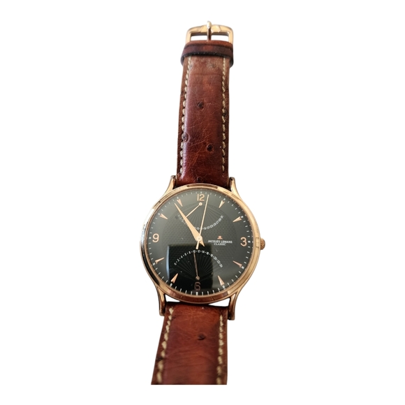 Jacques Lemans Men's 1296C Classic Format Collection Watch Boxed Ostrich Band - Picture 2 of 9